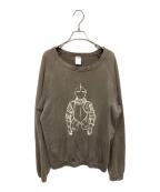 NUMBER (N)INEナンバーナイン）の古着「ダメージ加工ジオバーニスウェット」｜オリーブ