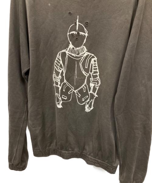 NUMBER (N)INE（ナンバーナイン）NUMBER (N)INE (ナンバーナイン) ダメージ加工ジオバーニスウェット オリーブ サイズ:4の古着・服飾アイテム