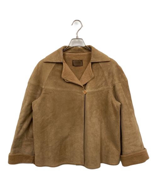 LOEWE（ロエベ）LOEWE (ロエベ) ムートンジャケット ベージュ サイズ:記載なしの古着・服飾アイテム