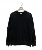 BLAMINKブラミンク）の古着「吊裏毛ロゴロングスリーブプルオーバー」｜ブラック