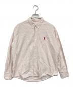 AMI Alexandre Mattiussiアミアレクサンドルマテュッシ）の古着「ストライプシャツ」｜ピンク