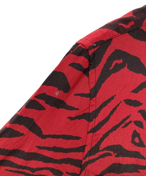Saint Laurent Paris（サンローランパリ）Saint Laurent Paris (サンローランパリ) ゼブラ総柄シルクシャツ レッド サイズ:36の古着・服飾アイテム