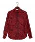 Saint Laurent Paris（サンローランパリ）の古着「ゼブラ総柄シルクシャツ」｜レッド