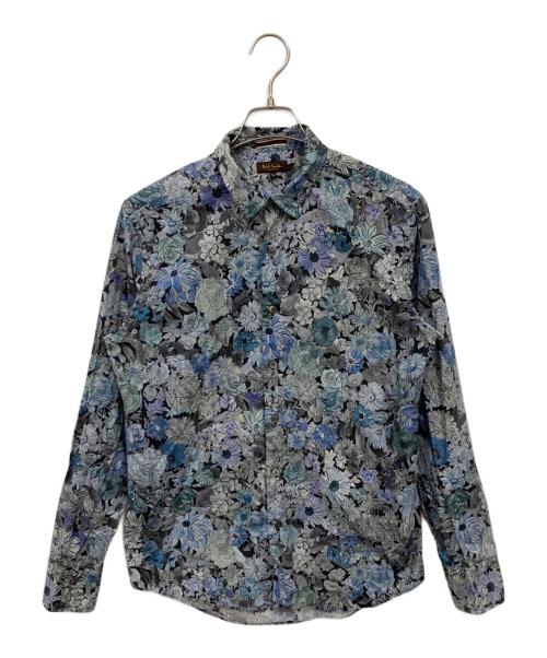 PAUL SMITH（ポールスミス）Paul Smith (ポールスミス) 花柄シャツ ブルー サイズ:Mの古着・服飾アイテム