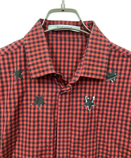 GIVENCHY（ジバンシィ）GIVENCHY (ジバンシィ) チェックシャツ レッド サイズ:39の古着・服飾アイテム