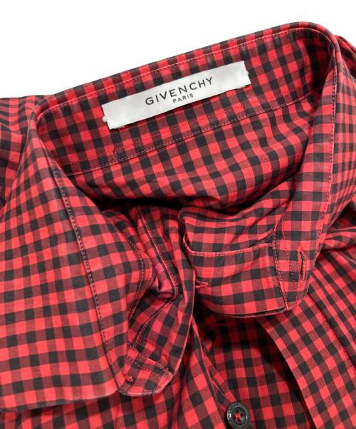 GIVENCHY（ジバンシィ）GIVENCHY (ジバンシィ) チェックシャツ レッド サイズ:39の古着・服飾アイテム