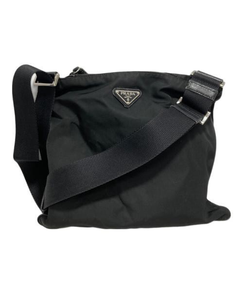 PRADA（プラダ）PRADA (プラダ) ナイロンショルダーバッグ ブラックの古着・服飾アイテム