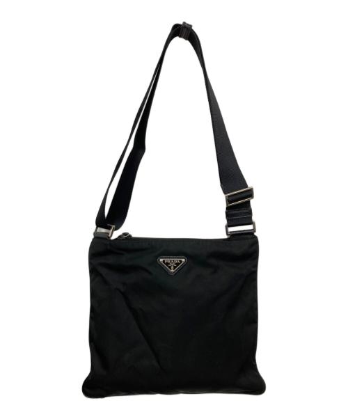 PRADA（プラダ）PRADA (プラダ) ナイロンショルダーバッグ ブラックの古着・服飾アイテム