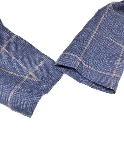 PAPAS PLUS（パパスプラス）PAPAS PLUS (パパスプラス) リネンジャケット ネイビー サイズ:Mの古着・服飾アイテム