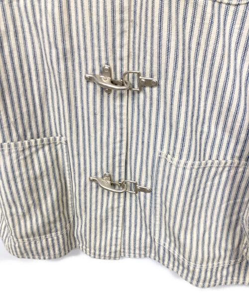 LAUREN RALPH LAUREN（ローレンラルフローレン）LAUREN RALPH LAUREN (ローレンラルフローレン) ファイヤーマン ワーク カバーオール ジャケット ホワイト サイズ:Mの古着・服飾アイテム