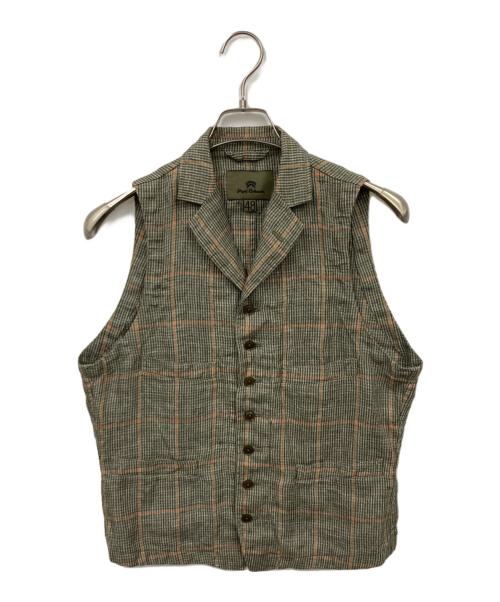 NIGEL CABOURN（ナイジェルケーボン）NIGEL CABOURN (ナイジェルケーボン) リネンベスト カーキ サイズ:48の古着・服飾アイテム