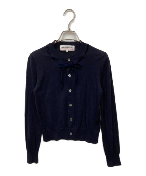 COMME des GARCONS GIRL（コムデギャルソンガール）COMME des GARCONS GIRL (コムデギャルソンガール) リボンカーディガン ネイビー サイズ:XSの古着・服飾アイテム