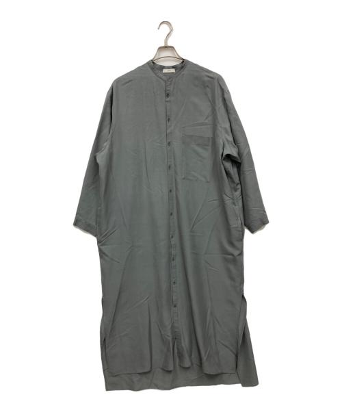 ATON（エイトン）ATON (エイトン) シルクシャツワンピース グレー サイズ:SIZE 2の古着・服飾アイテム