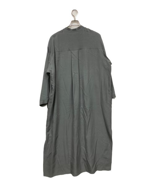 ATON（エイトン）ATON (エイトン) シルクシャツワンピース グレー サイズ:SIZE 2の古着・服飾アイテム