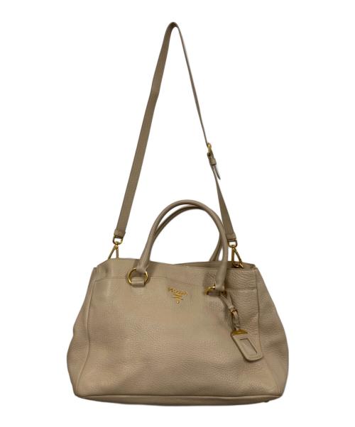 PRADA（プラダ）PRADA (プラダ) 2WAYバッグ ベージュの古着・服飾アイテム