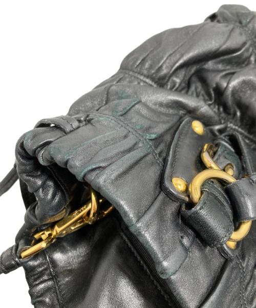 PRADA（プラダ）PRADA (プラダ) nappa gaufreハンドバッグ ブラックの古着・服飾アイテム