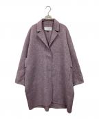 LE CIEL BLEUルシェルブルー）の古着「チェックダブルフェイスコート」｜パープル