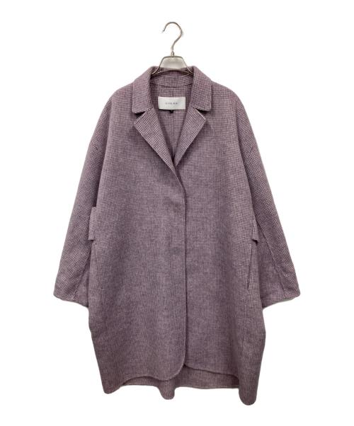 LE CIEL BLEU（ルシェルブルー）LE CIEL BLEU (ルシェルブルー) チェックダブルフェイスコート パープル サイズ:Sの古着・服飾アイテム