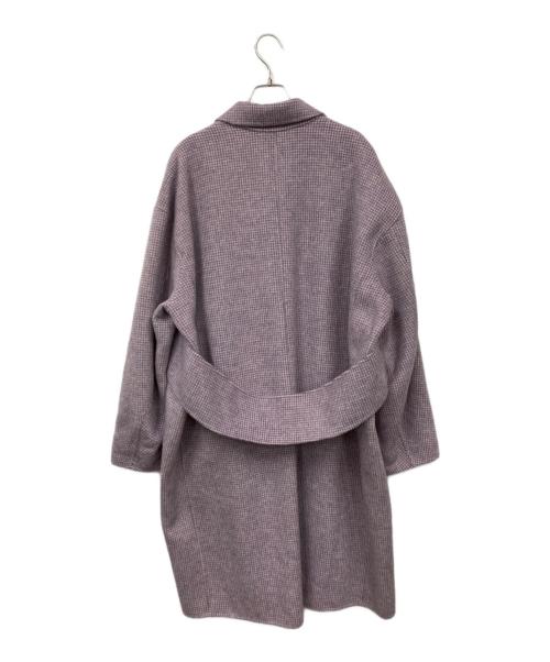 LE CIEL BLEU（ルシェルブルー）LE CIEL BLEU (ルシェルブルー) チェックダブルフェイスコート パープル サイズ:Sの古着・服飾アイテム