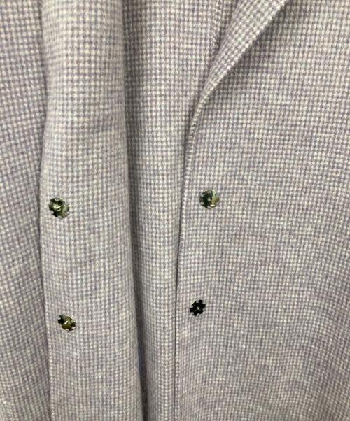 LE CIEL BLEU（ルシェルブルー）LE CIEL BLEU (ルシェルブルー) チェックダブルフェイスコート パープル サイズ:Sの古着・服飾アイテム