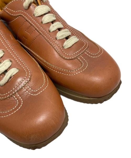 HERMES（エルメス）HERMES (エルメス) クイックレザースニーカー ブラウン サイズ:37.5の古着・服飾アイテム