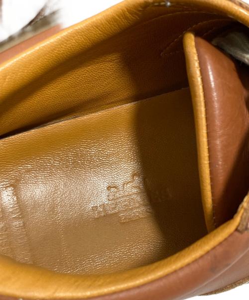 HERMES（エルメス）HERMES (エルメス) クイックレザースニーカー ブラウン サイズ:37.5の古着・服飾アイテム