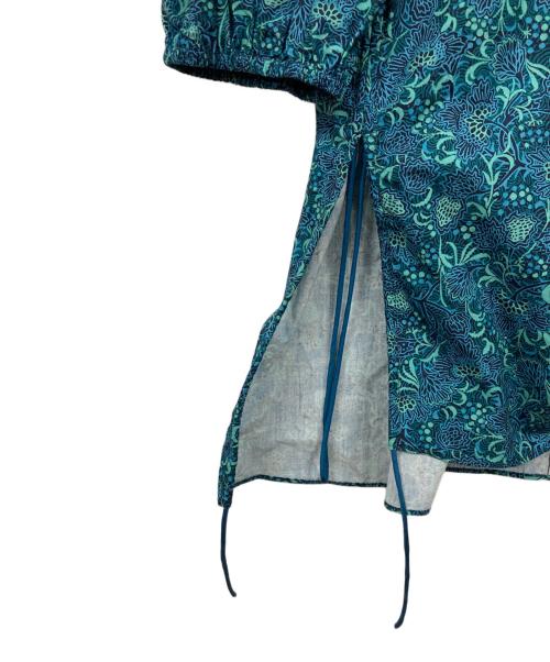 DRAWER（ドゥロワー）Drawer (ドゥロワー) グリーンプリントギャザーブラウス グリーン サイズ:38の古着・服飾アイテム