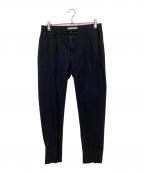 giab's ARCHIVIO MASACCIO M1不明）の古着「ウォッシャブル ウール ノープリーツ リラックス パンツ」｜ネイビー