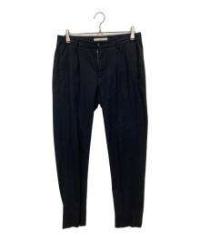 giab's ARCHIVIO MASACCIO M1（不明）の古着「ウォッシャブル ウール ノープリーツ リラックス パンツ」｜ネイビー