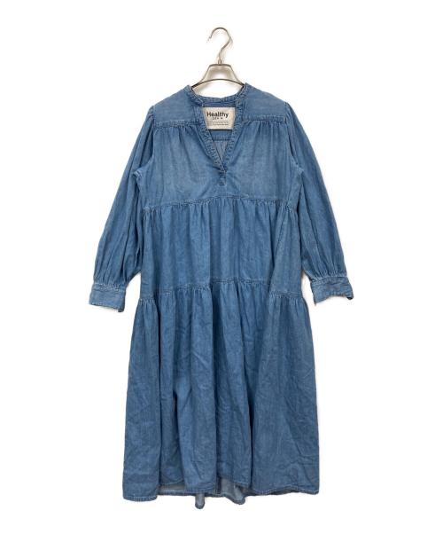 Healthy DENIM（ヘルシーデニム）Healthy denim (ヘルシーデニム) Lychee デニムワンピース インディゴの古着・服飾アイテム