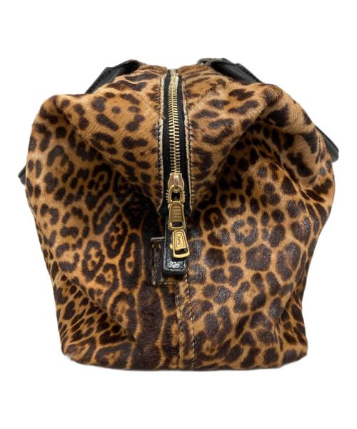 Yves Saint Laurent（イヴサンローラン）Yves Saint Laurent (イヴサンローラン) レオパード ボストンバッグ ベージュの古着・服飾アイテム