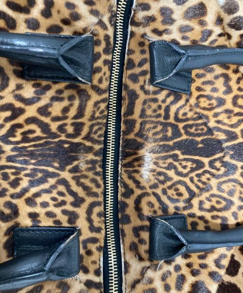 Yves Saint Laurent（イヴサンローラン）Yves Saint Laurent (イヴサンローラン) レオパード ボストンバッグ ベージュの古着・服飾アイテム