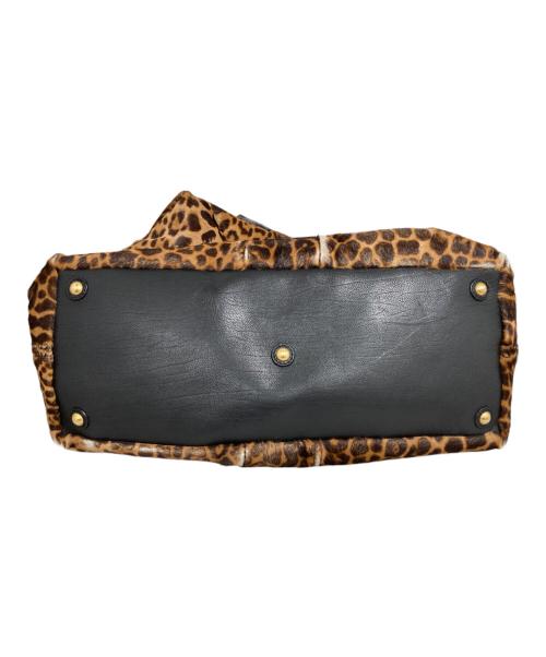 Yves Saint Laurent（イヴサンローラン）Yves Saint Laurent (イヴサンローラン) レオパード ボストンバッグ ベージュの古着・服飾アイテム