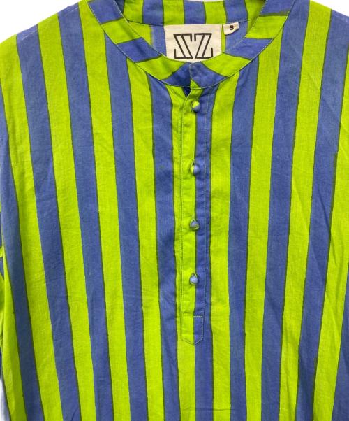 SZ Blockprints（エスゼットブロックプリント）SZ Blockprints (エスゼットブロックプリント) ワンピース スカイブルー×グリーン サイズ:Sの古着・服飾アイテム