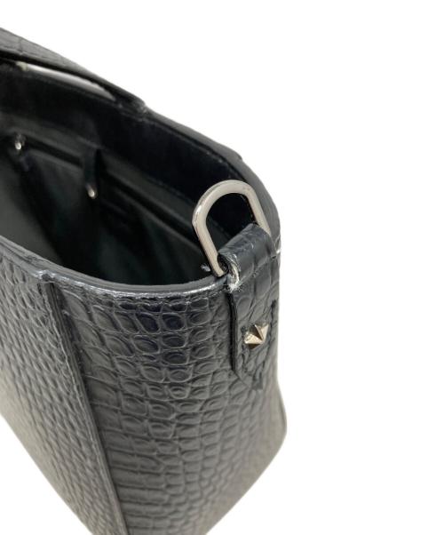 JIMMY CHOO（ジミーチュウ）JIMMY CHOO (ジミーチュウ) PEGASI/S型押しバッグ ブラックの古着・服飾アイテム