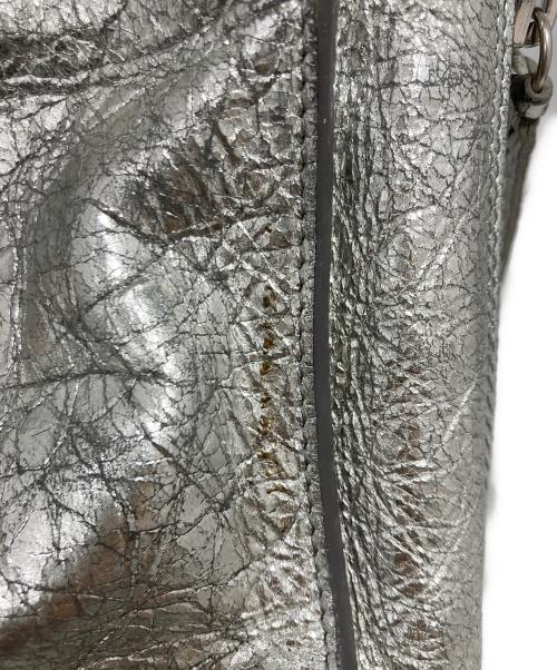 BALENCIAGA（バレンシアガ）BALENCIAGA (バレンシアガ) ペーパーミニ 2WAY ハンドバッグ シルバーの古着・服飾アイテム