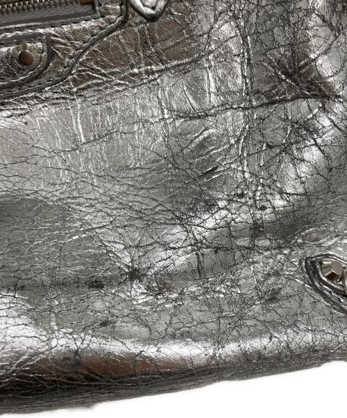 BALENCIAGA（バレンシアガ）BALENCIAGA (バレンシアガ) ペーパーミニ 2WAY ハンドバッグ シルバーの古着・服飾アイテム