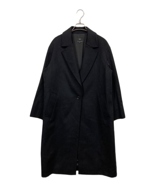 23区（ニジュウサンク）23区 (ニジュウサンク) カシミヤ混チェスターコート ブラック サイズ:38の古着・服飾アイテム