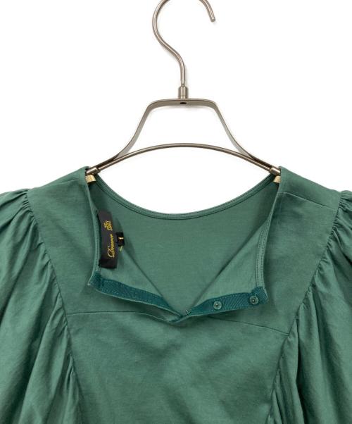 DRAWER（ドゥロワー）Drawer (ドゥロワー) フリルブラウス グリーン サイズ:1の古着・服飾アイテム