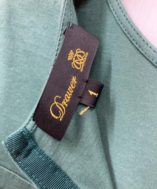 DRAWER（ドゥロワー）Drawer (ドゥロワー) フリルブラウス グリーン サイズ:1の古着・服飾アイテム