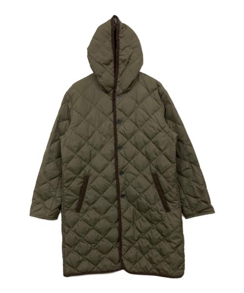 TAION（タイオン）TAION (タイオン) パイピングダウンコート カーキ サイズ:XLの古着・服飾アイテム