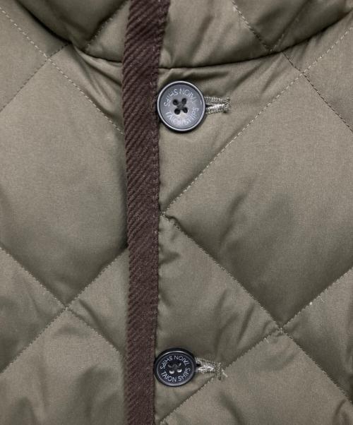 TAION（タイオン）TAION (タイオン) パイピングダウンコート カーキ サイズ:XLの古着・服飾アイテム