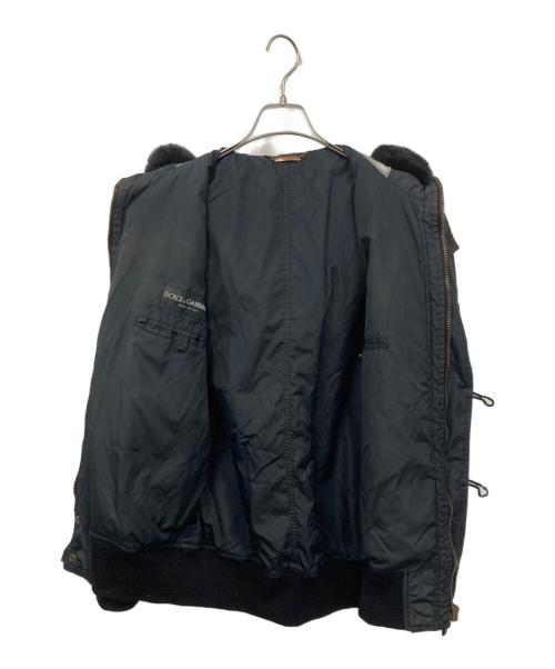 DOLCE & GABBANA（ドルチェ＆ガッバーナ）DOLCE & GABBANA (ドルチェ＆ガッバーナ) フライトジャケット ブラック サイズ:44の古着・服飾アイテム