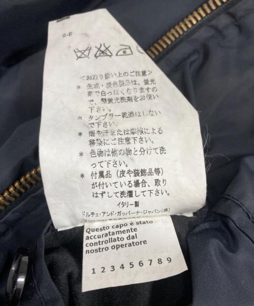 DOLCE & GABBANA（ドルチェ＆ガッバーナ）DOLCE & GABBANA (ドルチェ＆ガッバーナ) フライトジャケット ブラック サイズ:44の古着・服飾アイテム