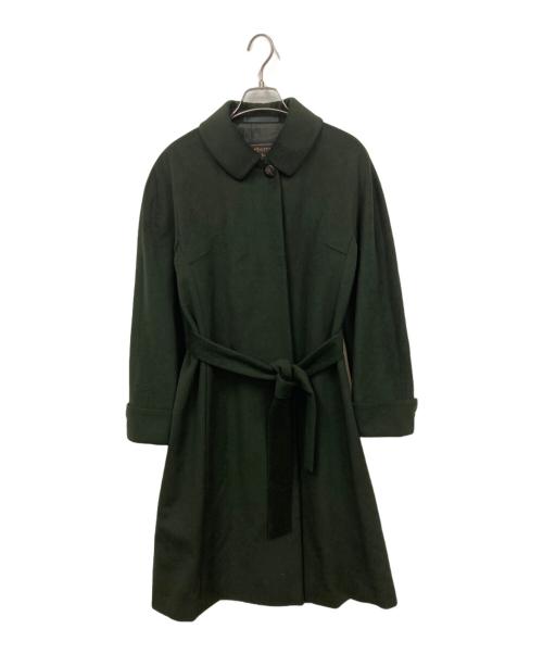 Burberry's（バーバリー）Burberry's (バーバリーズ) アンゴラ混ステンカラーコートコート グリーン サイズ:38の古着・服飾アイテム