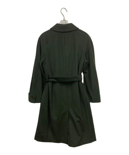 Burberry's（バーバリー）Burberry's (バーバリーズ) アンゴラ混ステンカラーコートコート グリーン サイズ:38の古着・服飾アイテム