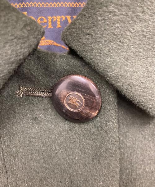 Burberry's（バーバリー）Burberry's (バーバリーズ) アンゴラ混ステンカラーコートコート グリーン サイズ:38の古着・服飾アイテム