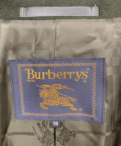 Burberry's（バーバリー）Burberry's (バーバリーズ) アンゴラ混ステンカラーコートコート グリーン サイズ:38の古着・服飾アイテム