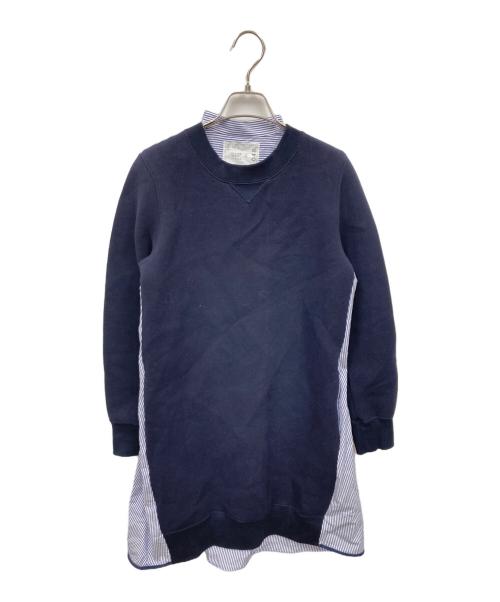 sacai（サカイ）sacai (サカイ) 切替スウェットワンピース ネイビー サイズ:3の古着・服飾アイテム