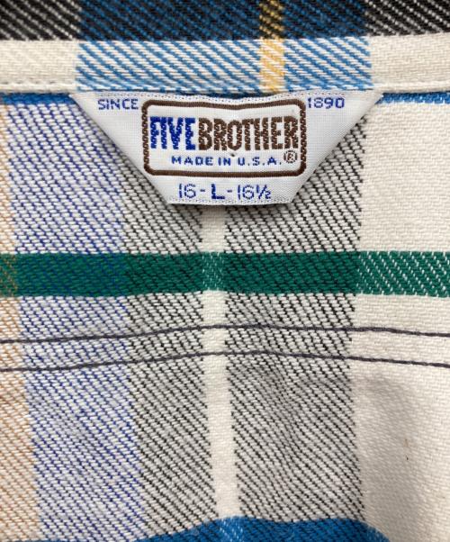 FIVE BROTHER（ファイブブラザー）FIVE BROTHER (ファイブブラザー) ネルシャツ ブルー サイズ:Lの古着・服飾アイテム